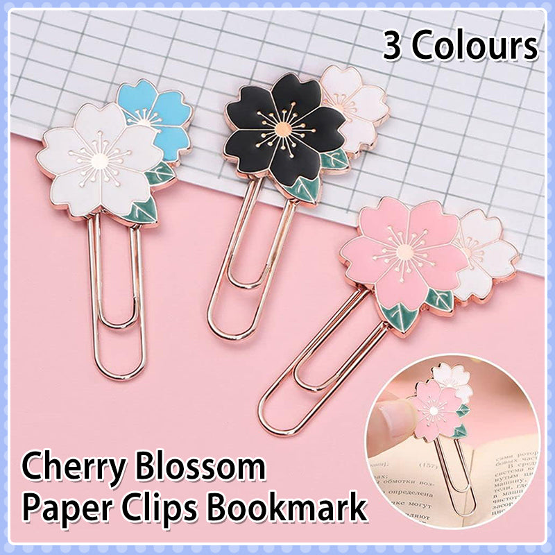 1 Pc Sakura Metal Bookmark Cherry Blossom Paper Clip