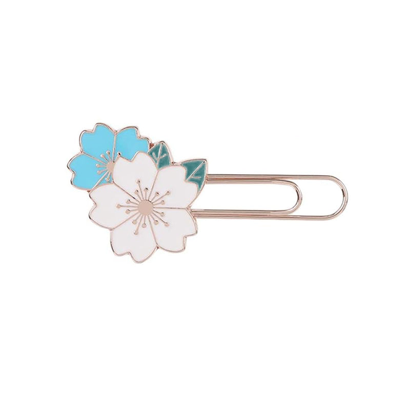 1 Pc Sakura Metal Bookmark Cherry Blossom Paper Clip