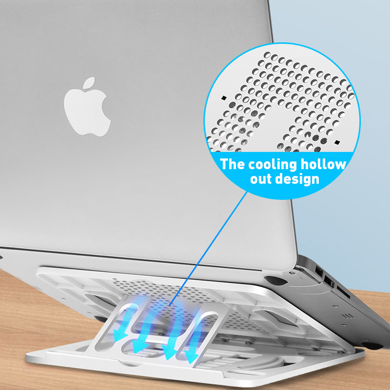Foldable Adjustable Laptop Stand with 8 Angles and Cooling