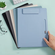 2 Pcs Conference File Holder Leather Board Clips