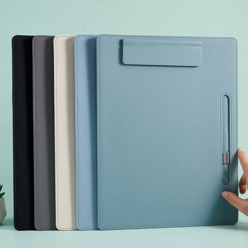 2 Pcs Conference File Holder Leather Board Clips