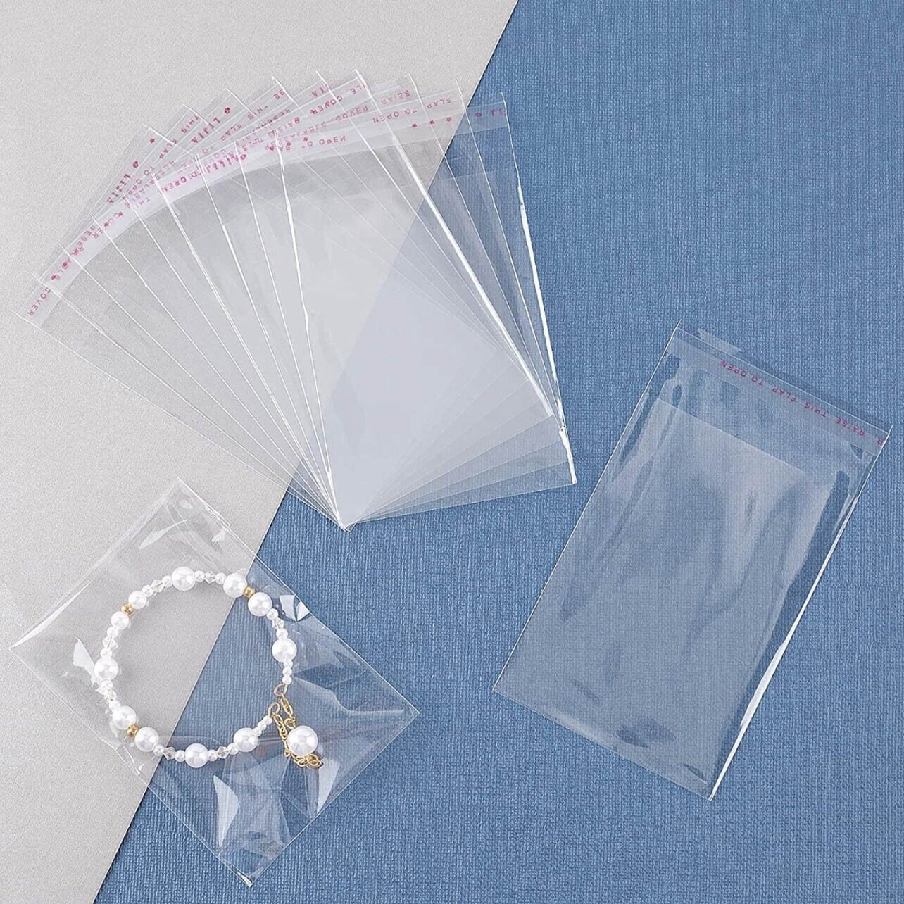 Self Seal Clear OPP Cellophane Bags Bulk Packaging