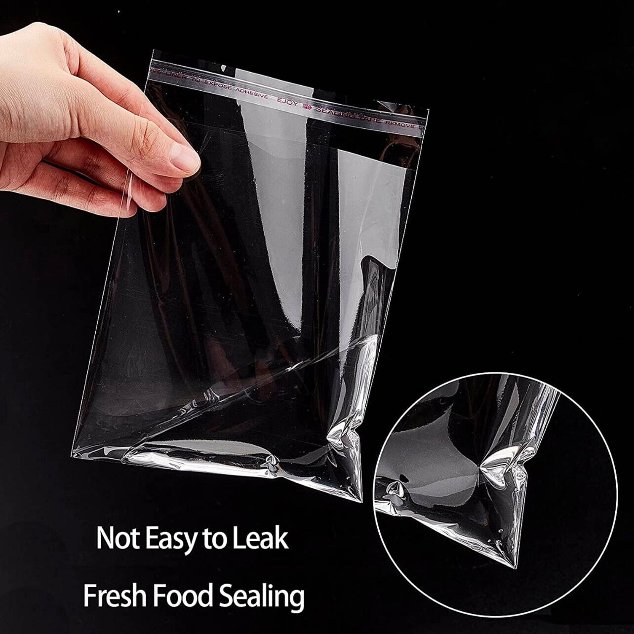 Self Seal Clear OPP Cellophane Bags Bulk Packaging