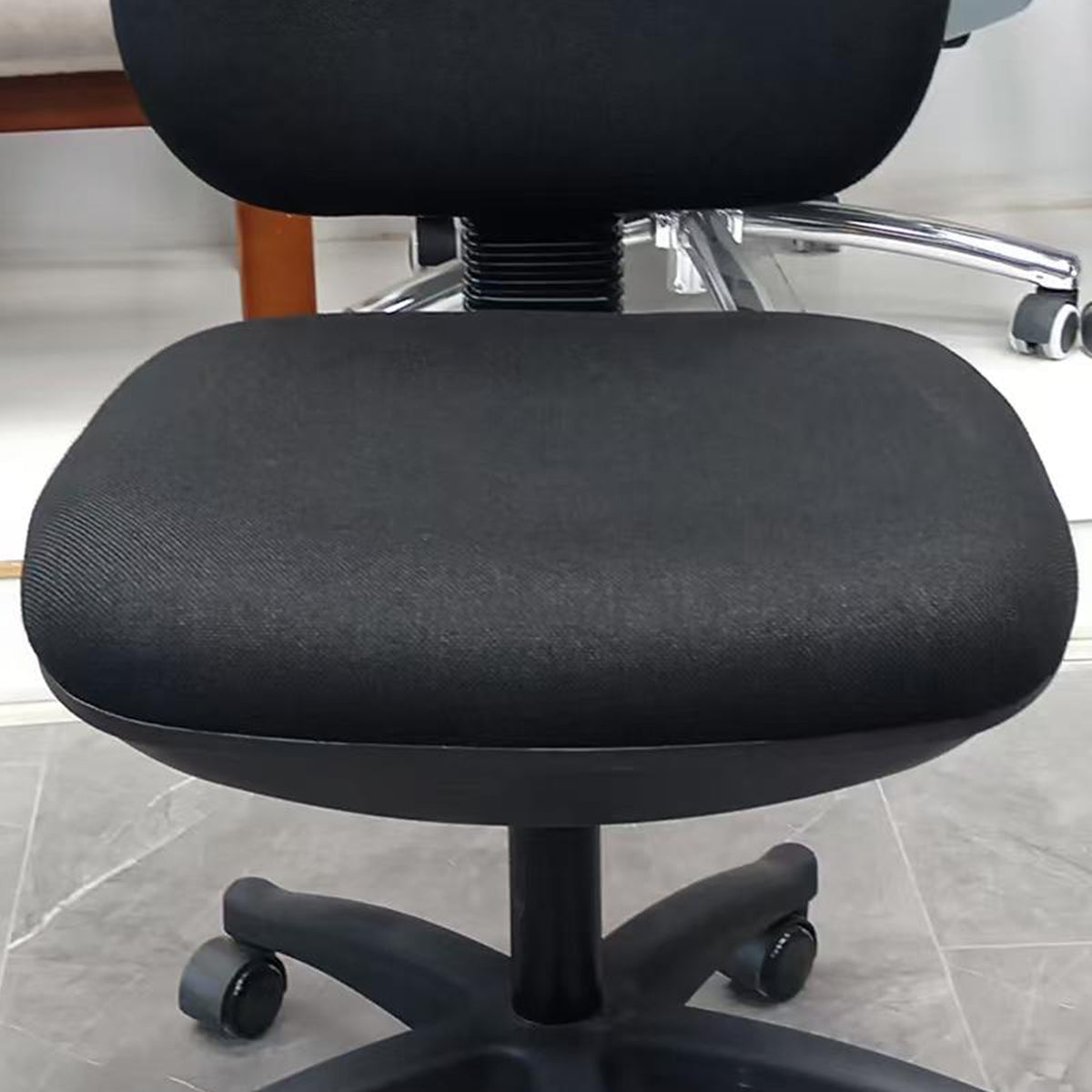 High Back Office Chair Adjustable Height Fabric Seat