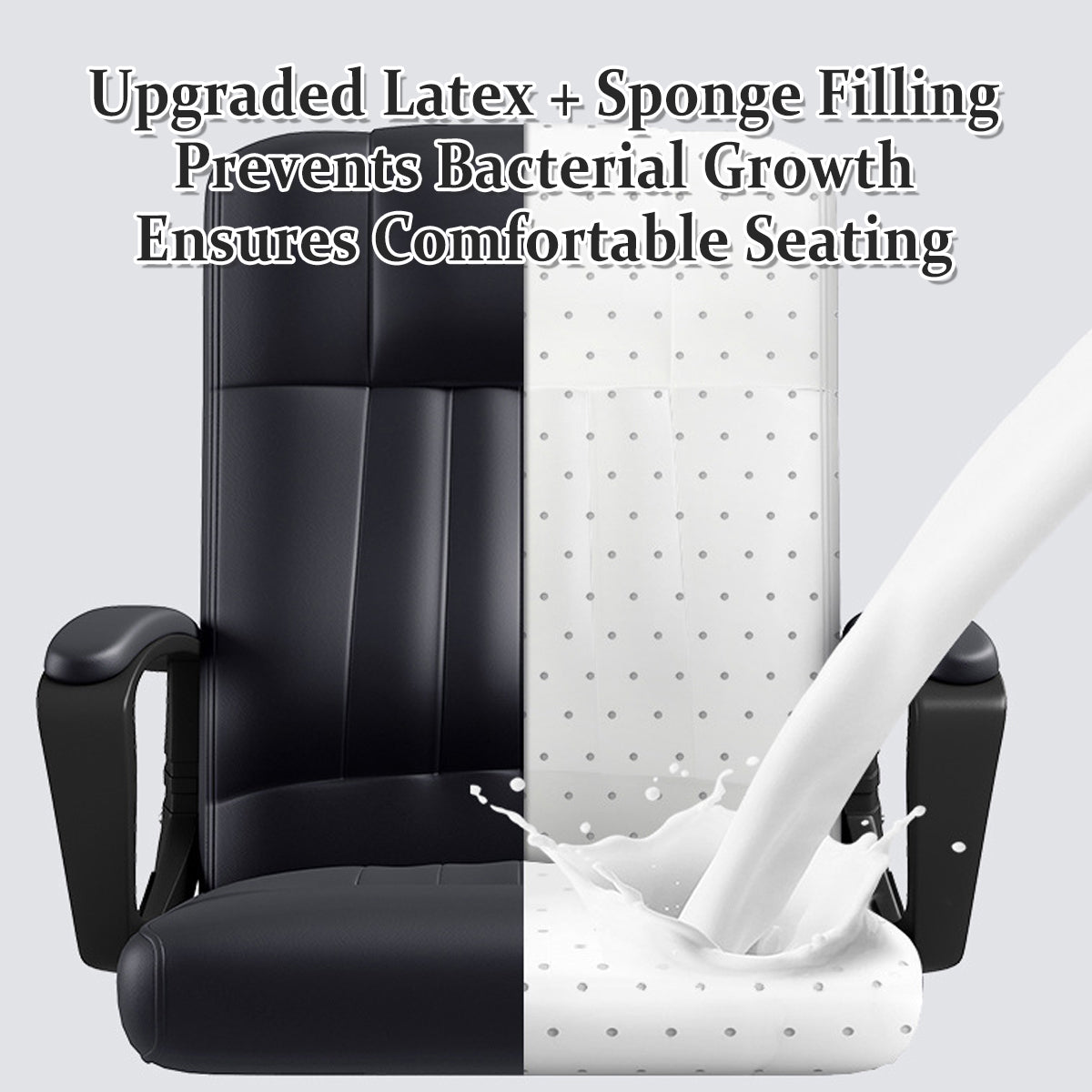 Swivel Office Chair with Wheels and Padded Seat