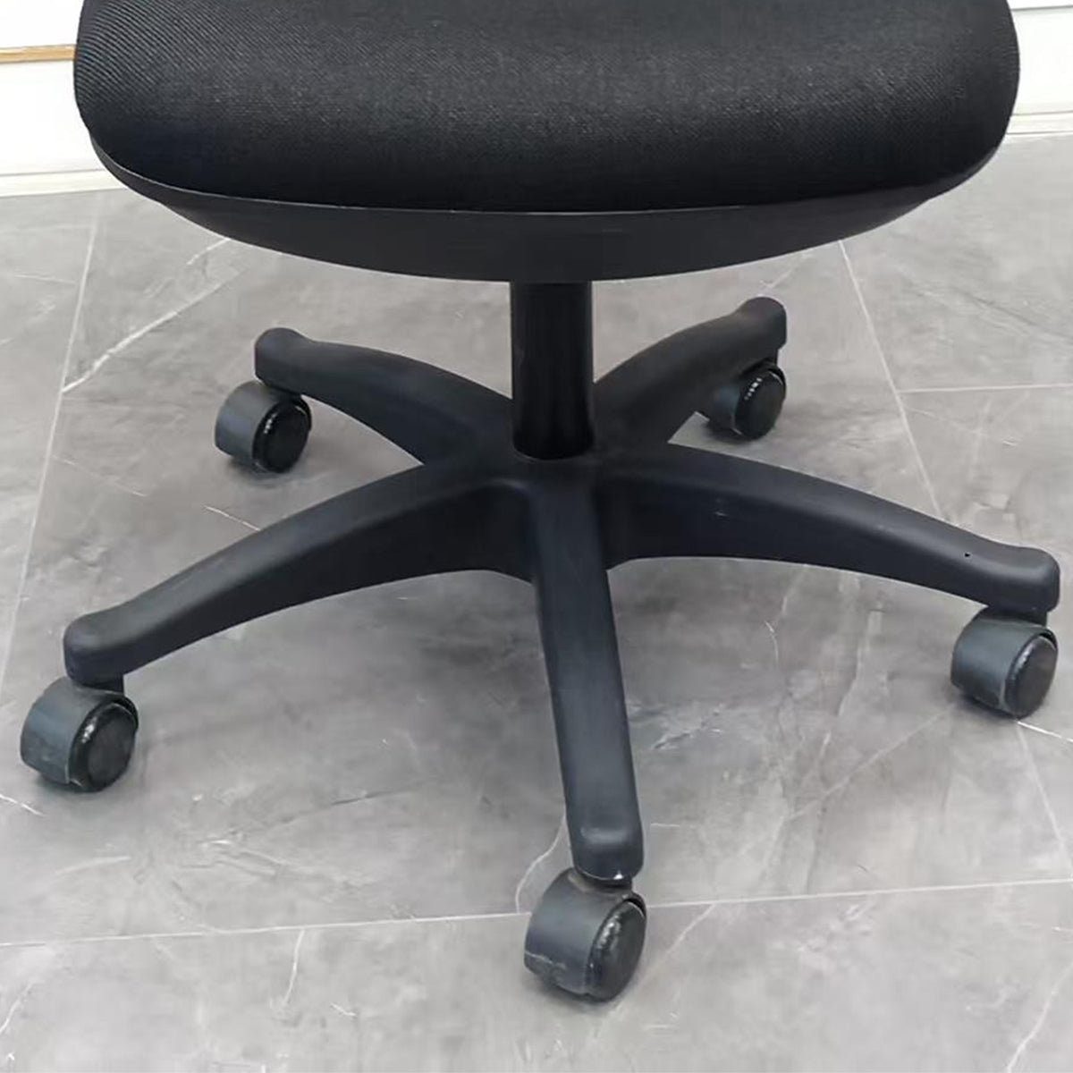 High Back Office Chair Adjustable Height Fabric Seat