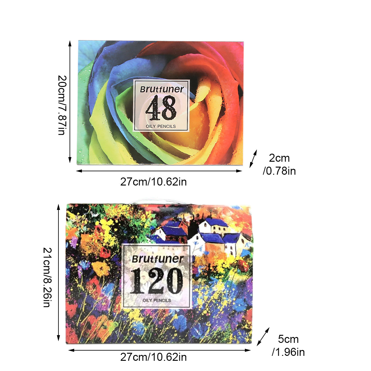 48/120 Coloured Oil Pastel Pencils Set with Soft Core