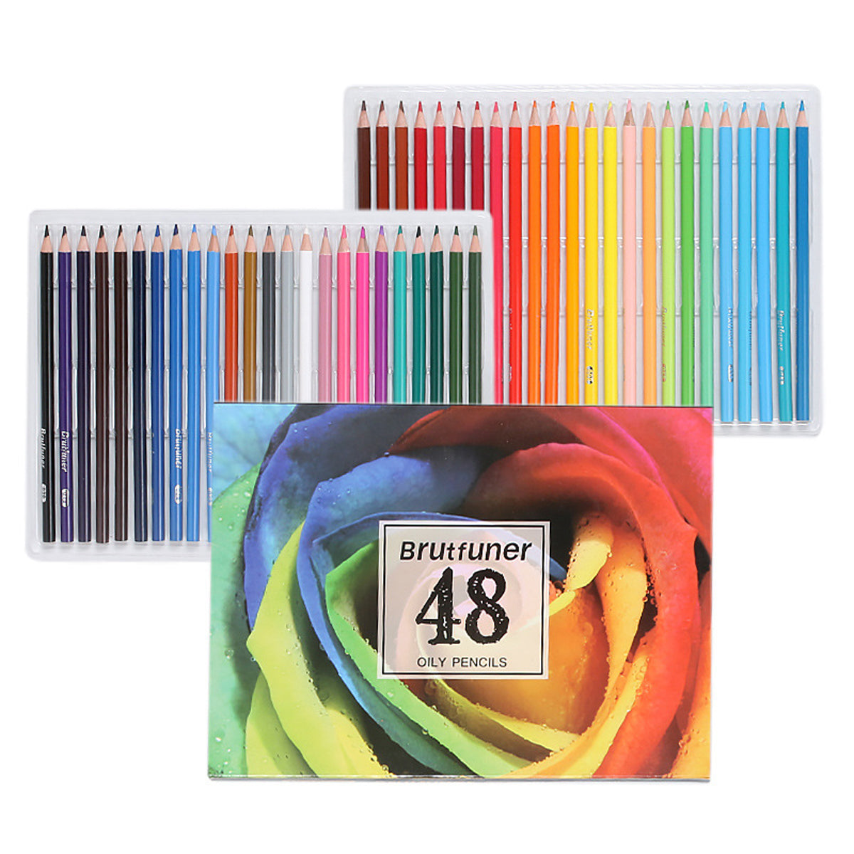 48/120 Coloured Oil Pastel Pencils Set with Soft Core