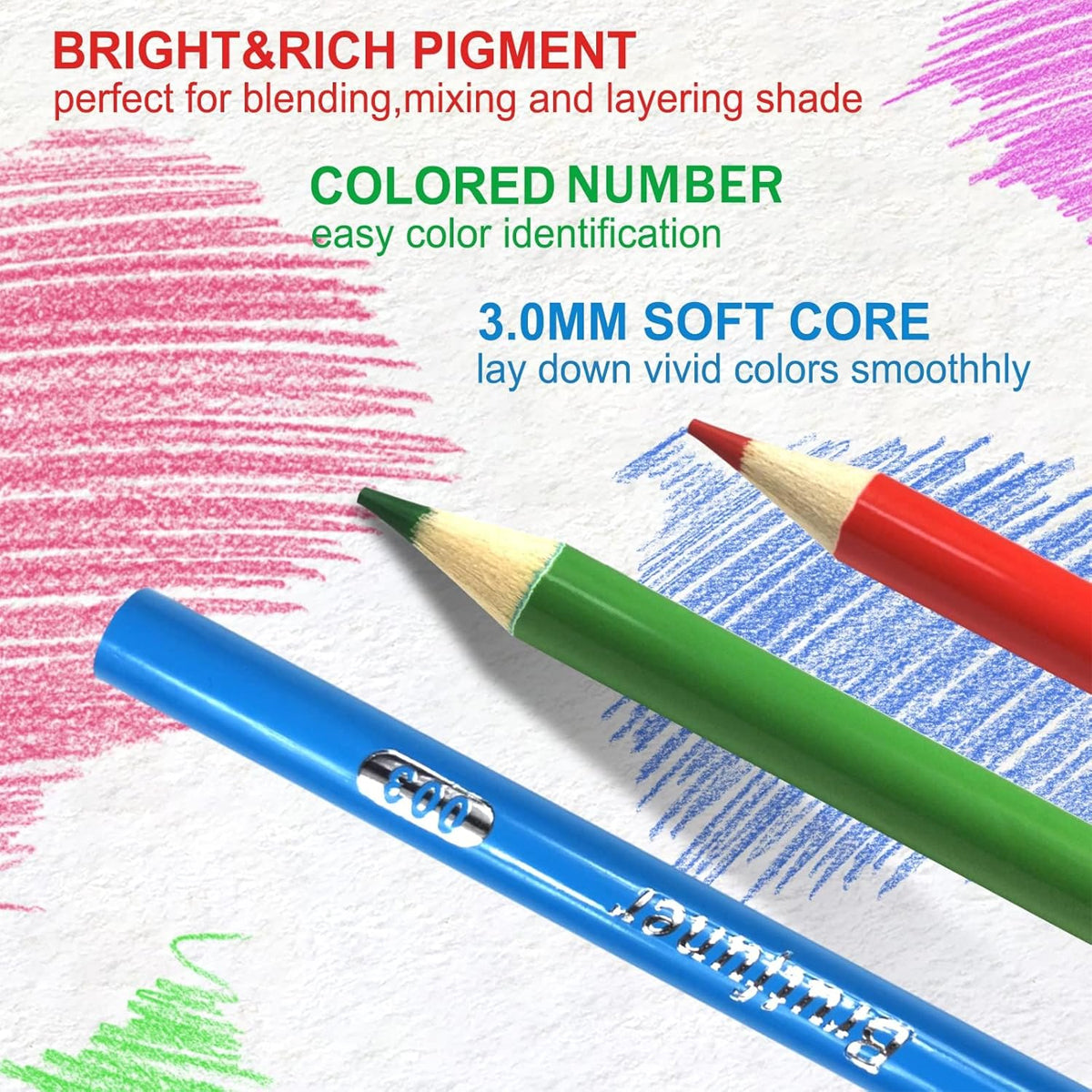 48/120 Coloured Oil Pastel Pencils Set with Soft Core