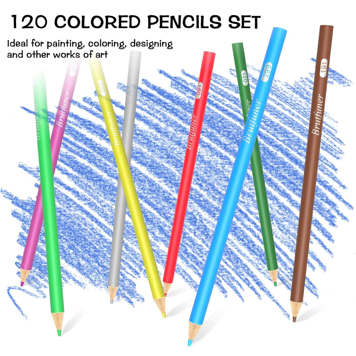 48/120 Coloured Oil Pastel Pencils Set with Soft Core