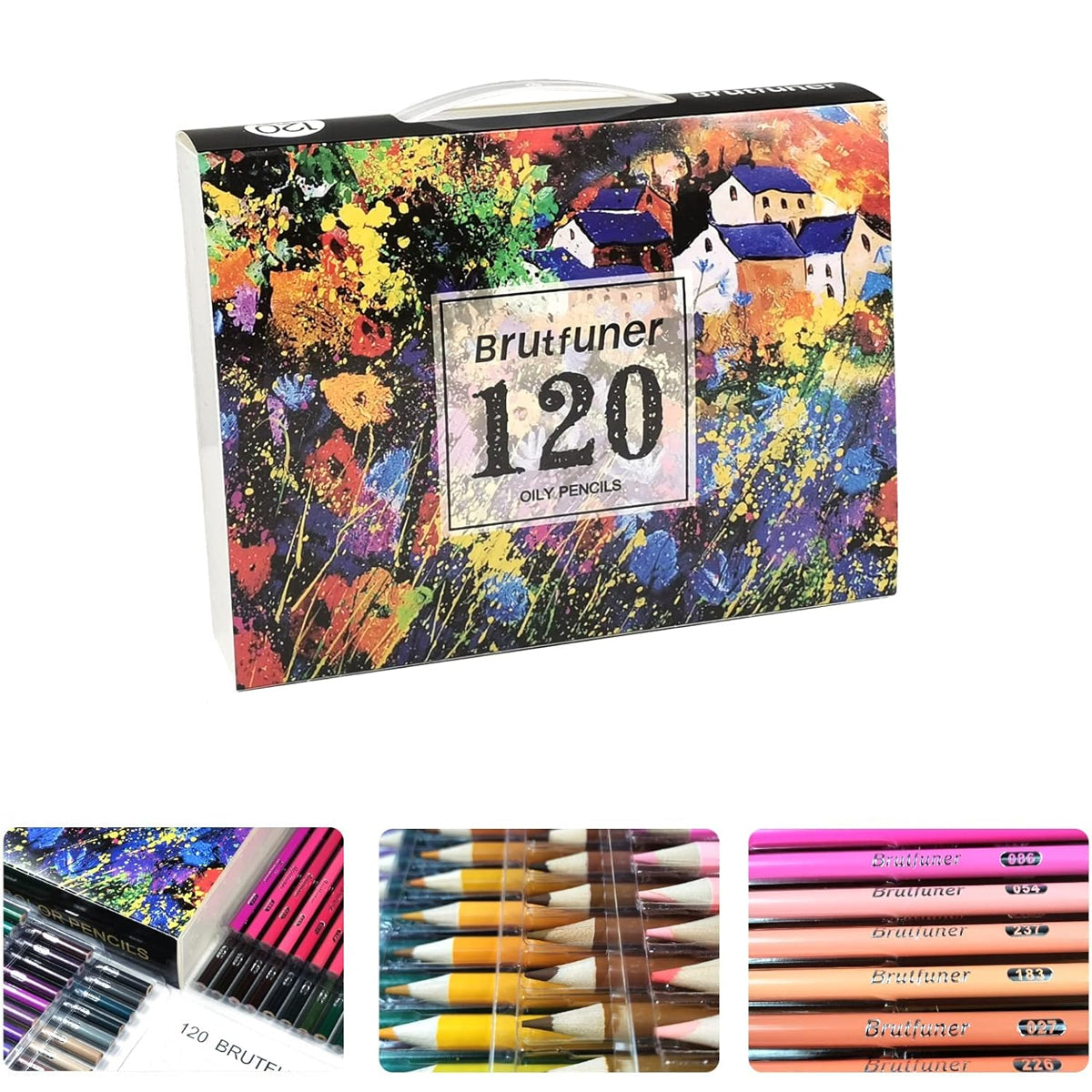 48/120 Coloured Oil Pastel Pencils Set with Soft Core