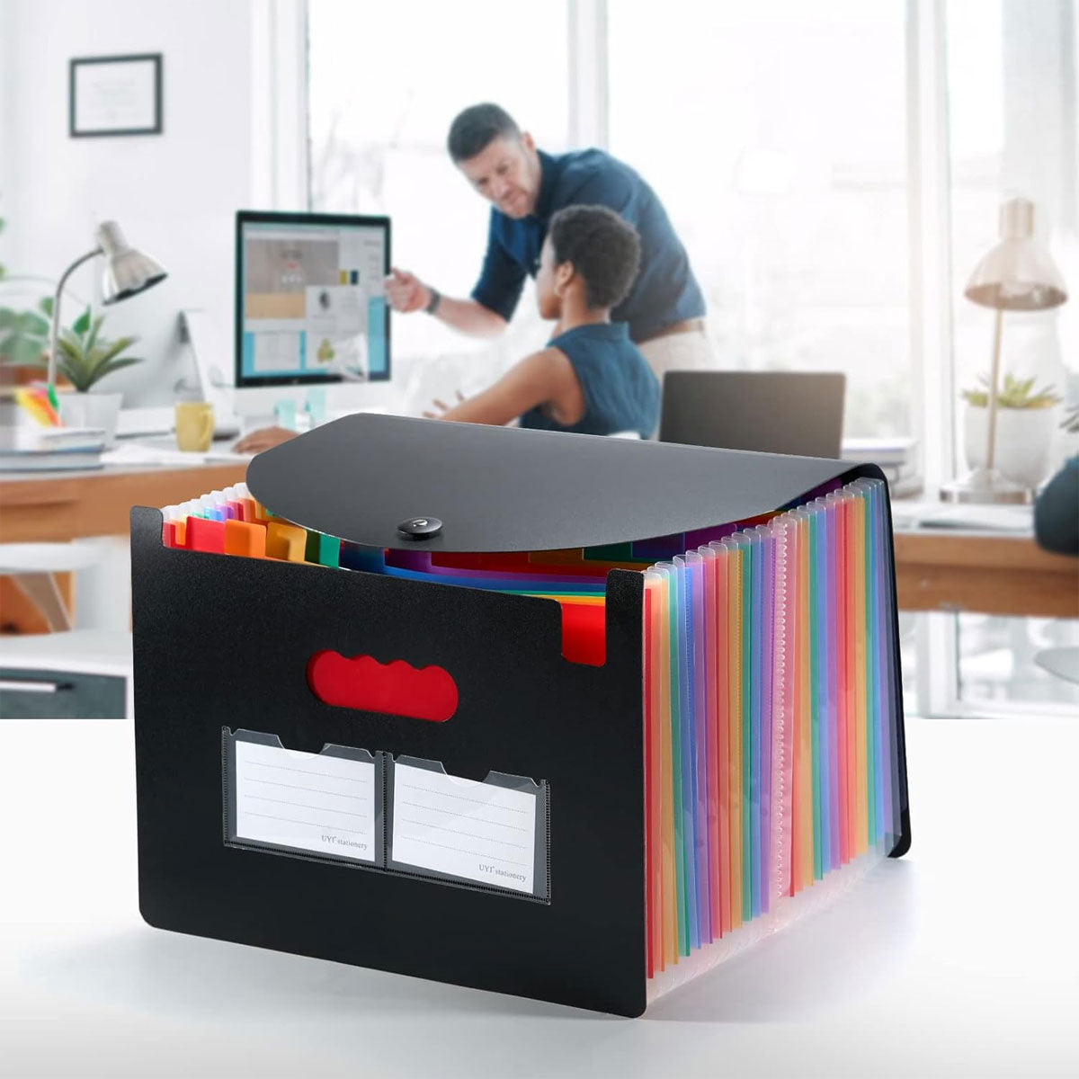 A4 Expanding File Organiser 25 Compartments with Handle