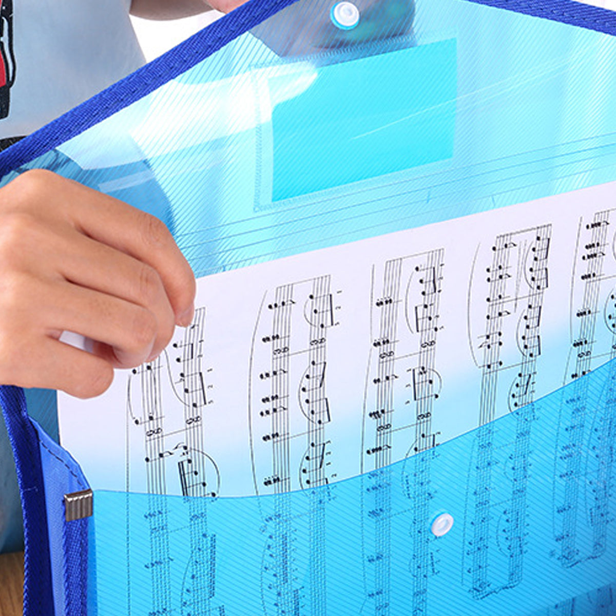 9 Pcs A4 Clear Document Bags Plastic Wallet Seal File Folder