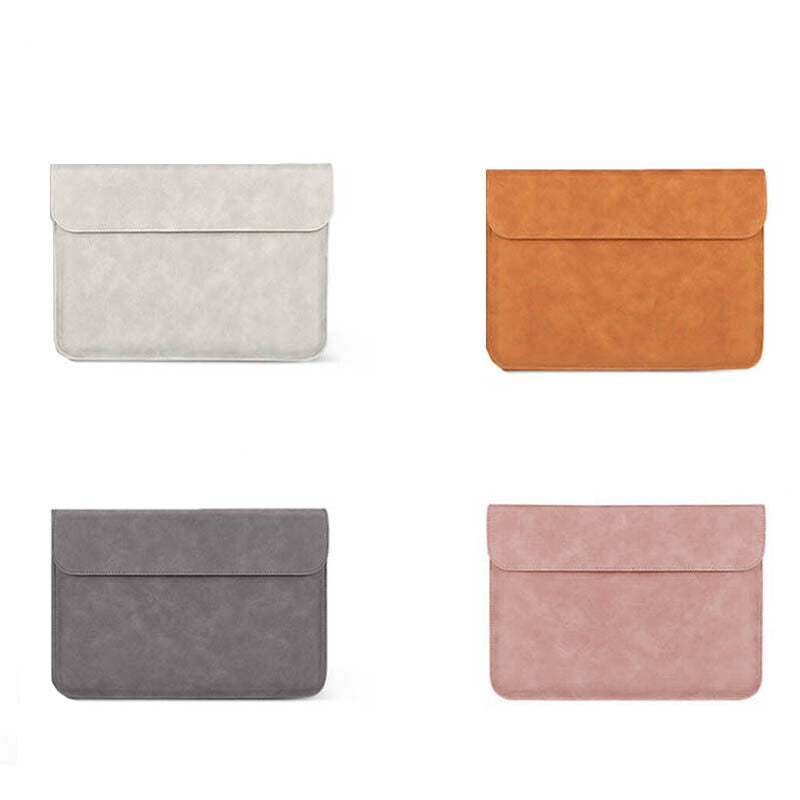 PU Leather Laptop Sleeve with Magnetic Closure for 13"–15.4" Devices