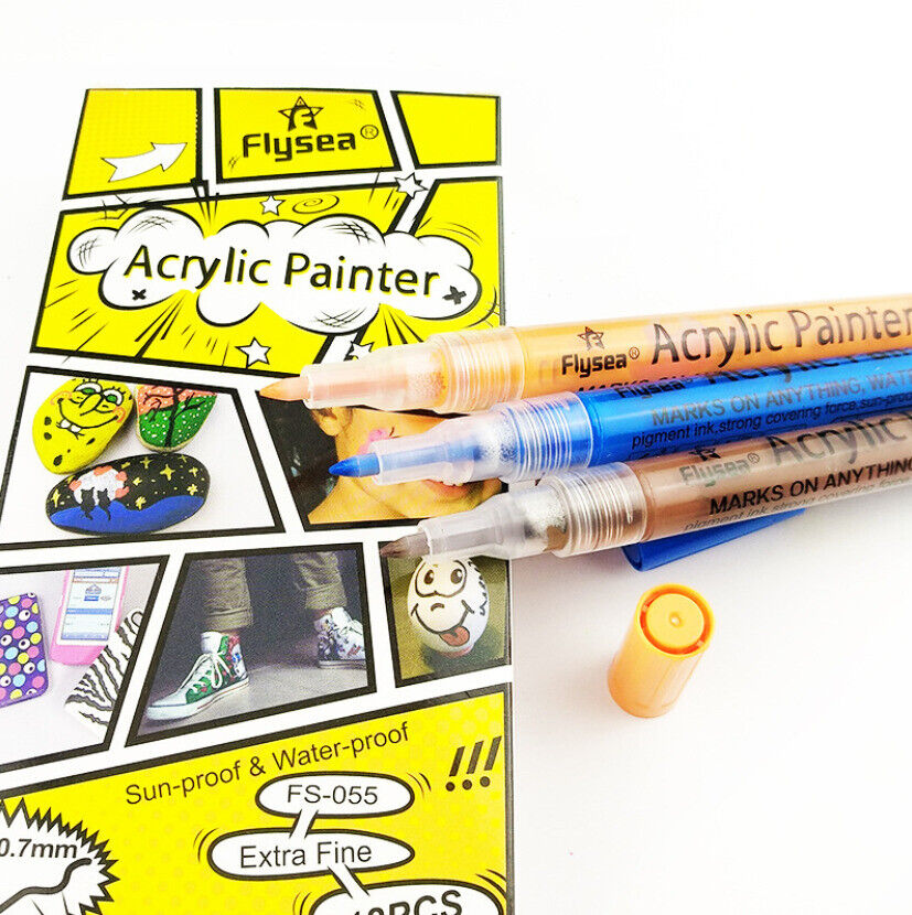 6/12/24/35/80 Pcs Acrylic Paint Pens Extra Fine Water-Based