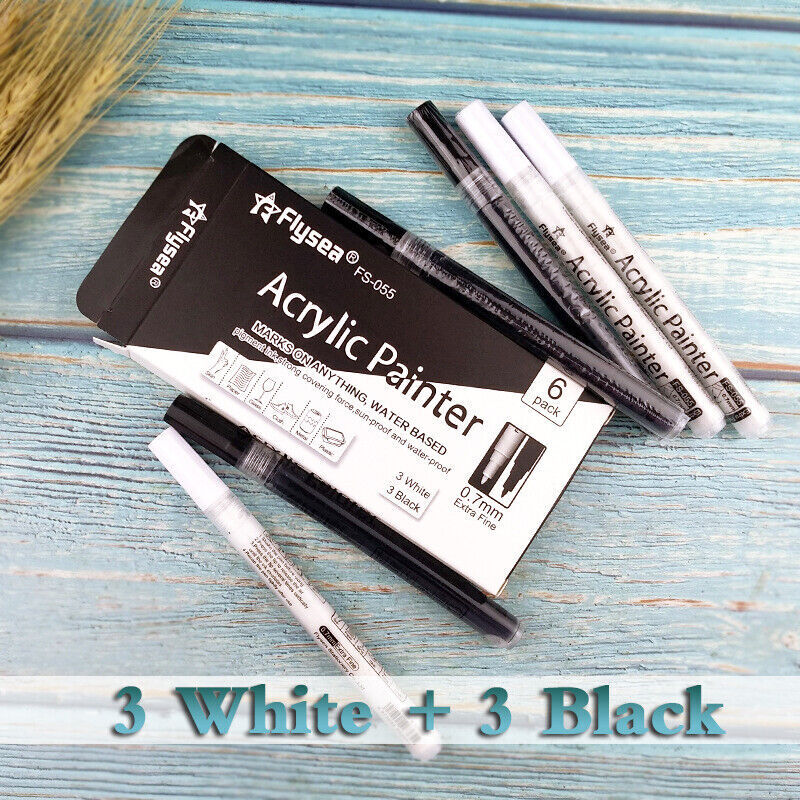 6/12/24/35/80 Pcs Acrylic Paint Pens Extra Fine Water-Based