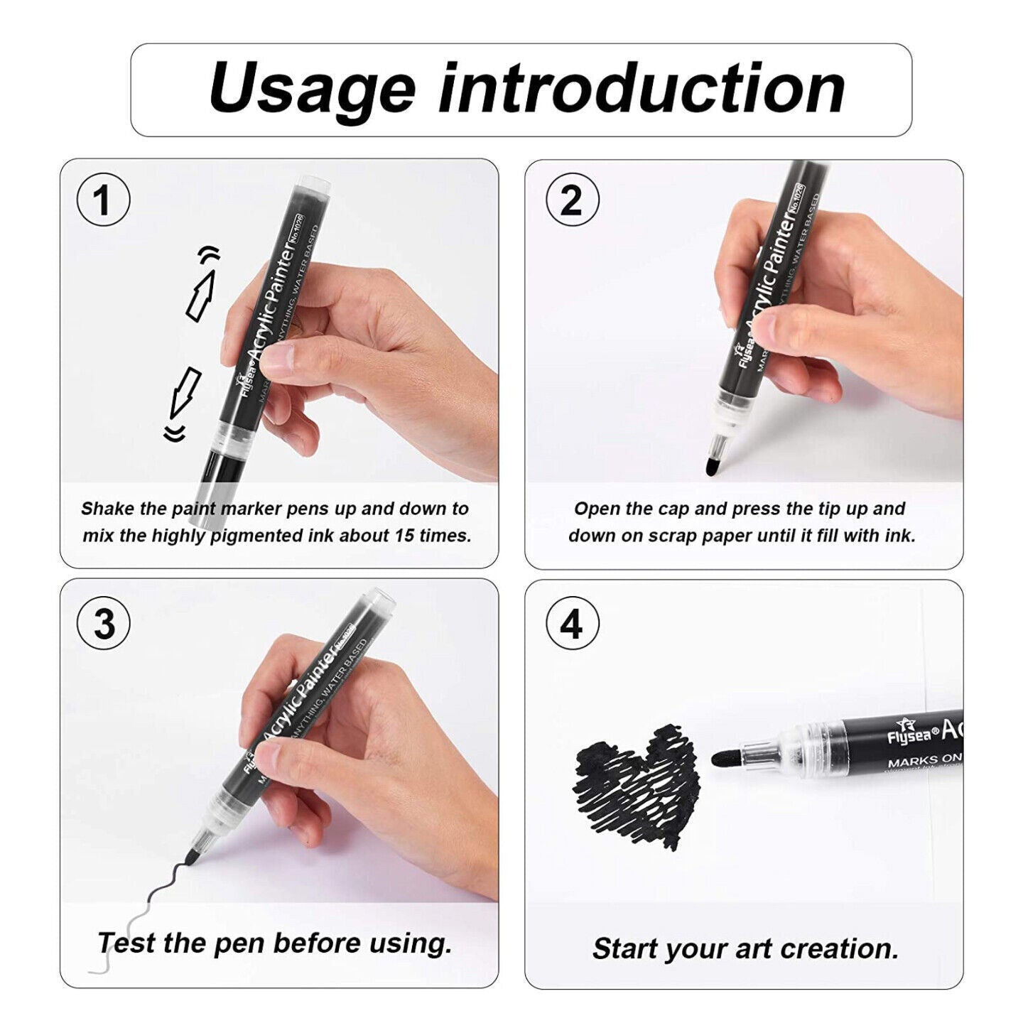 6/12/24/35/80 Pcs Acrylic Paint Pens Extra Fine Water-Based