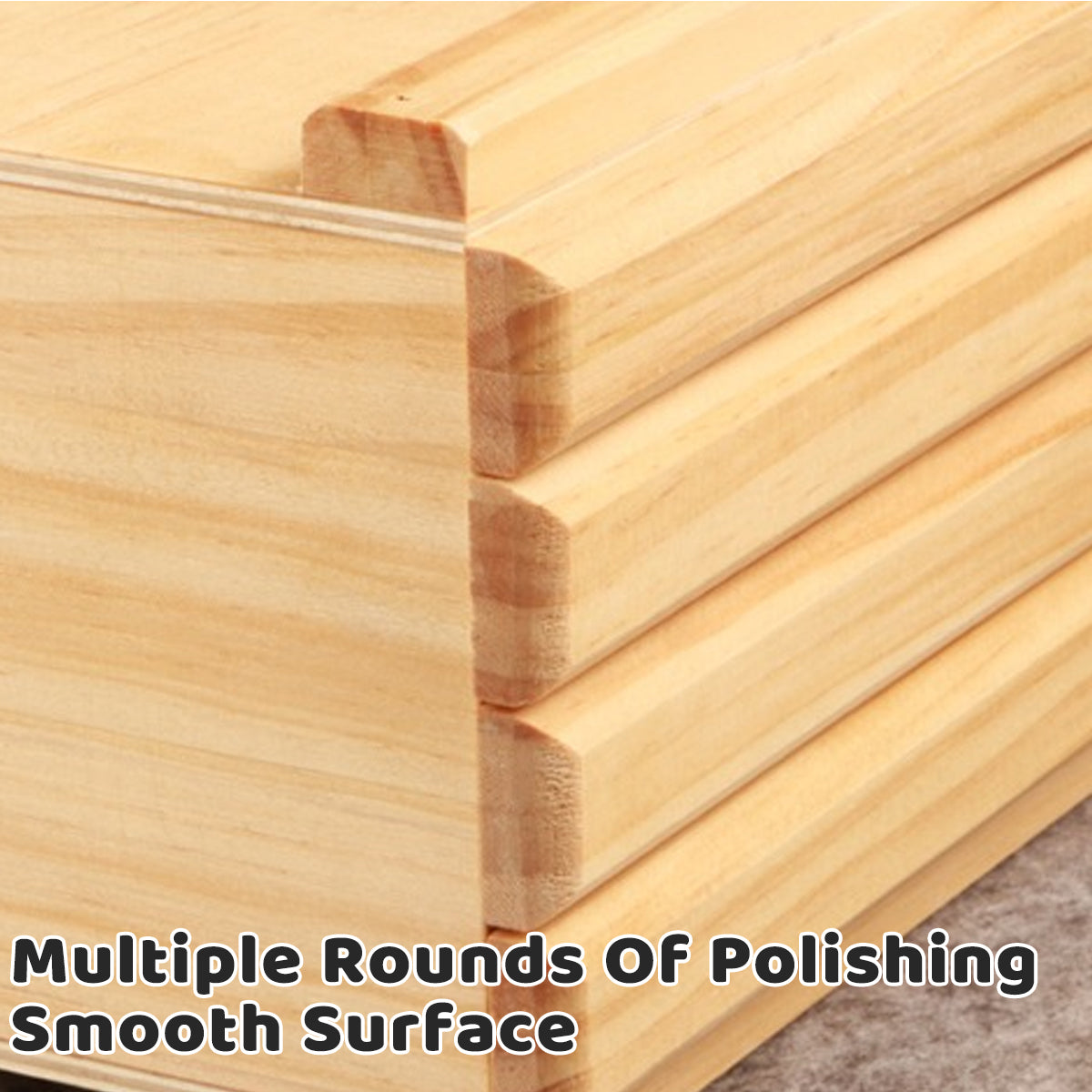 6-Drawer Pine Wood Storage Box for Art Supplies