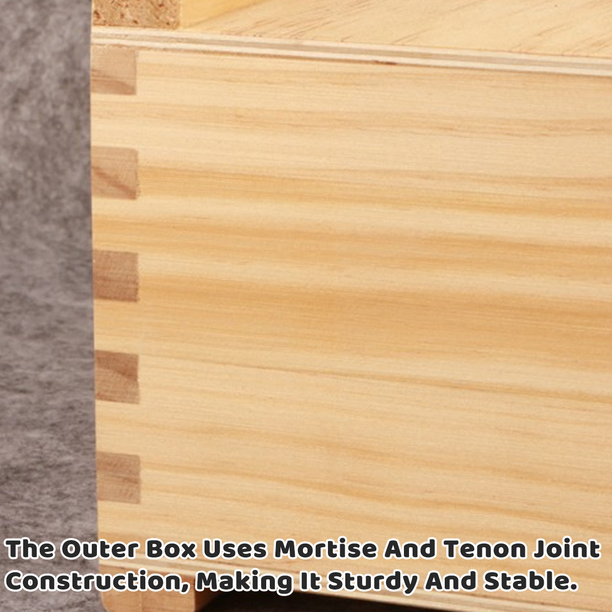 6-Drawer Pine Wood Storage Box for Art Supplies