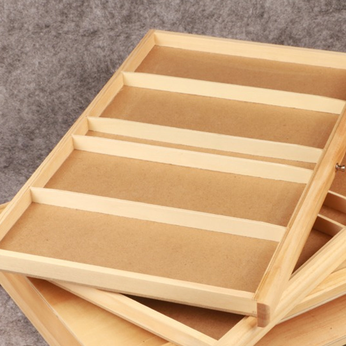 6-Drawer Pine Wood Storage Box for Art Supplies