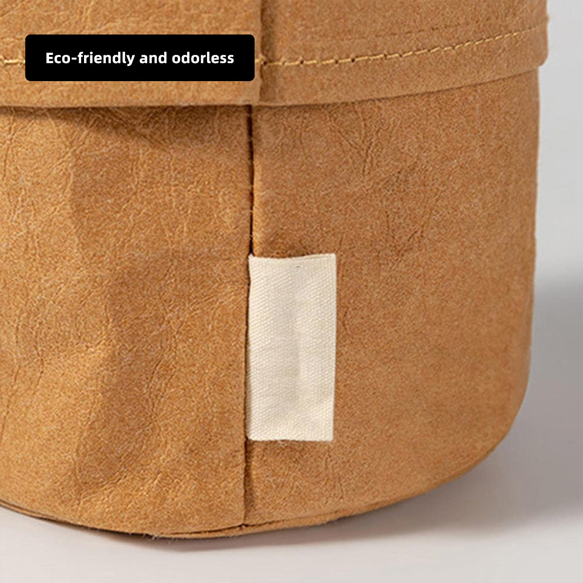 3 Pcs Waterproof Kraft Paper Bags Foldable Storage Design