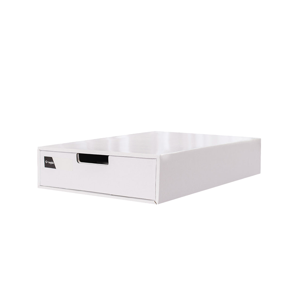 3pcs Kraft Paper Storage Boxes with Pullout Drawer