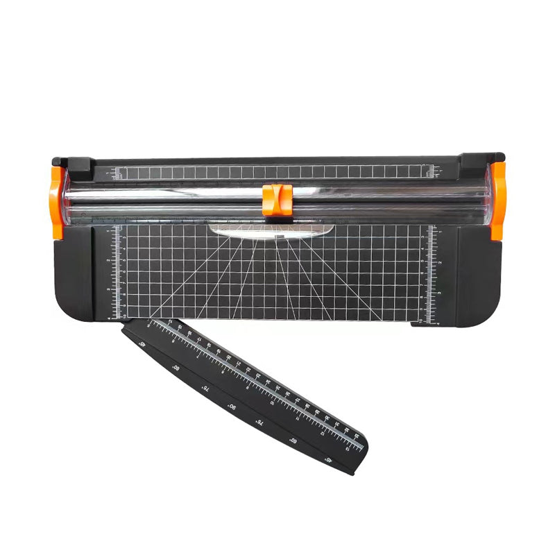 A4 Rotary Paper Trimmer with Ruler and Safety Guard Black