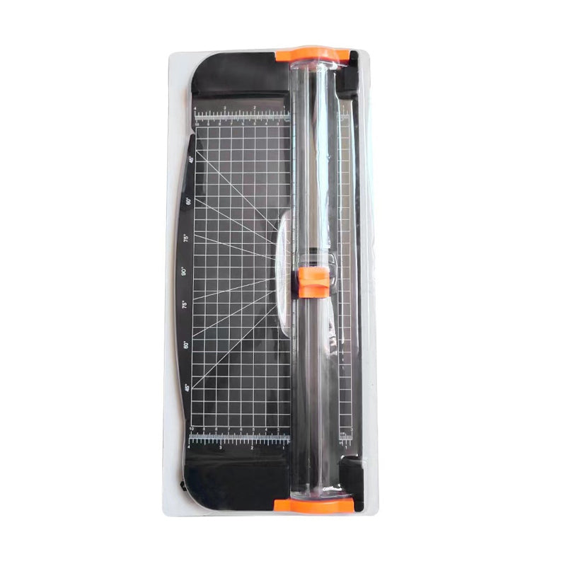 A4 Rotary Paper Trimmer with Ruler and Safety Guard Black