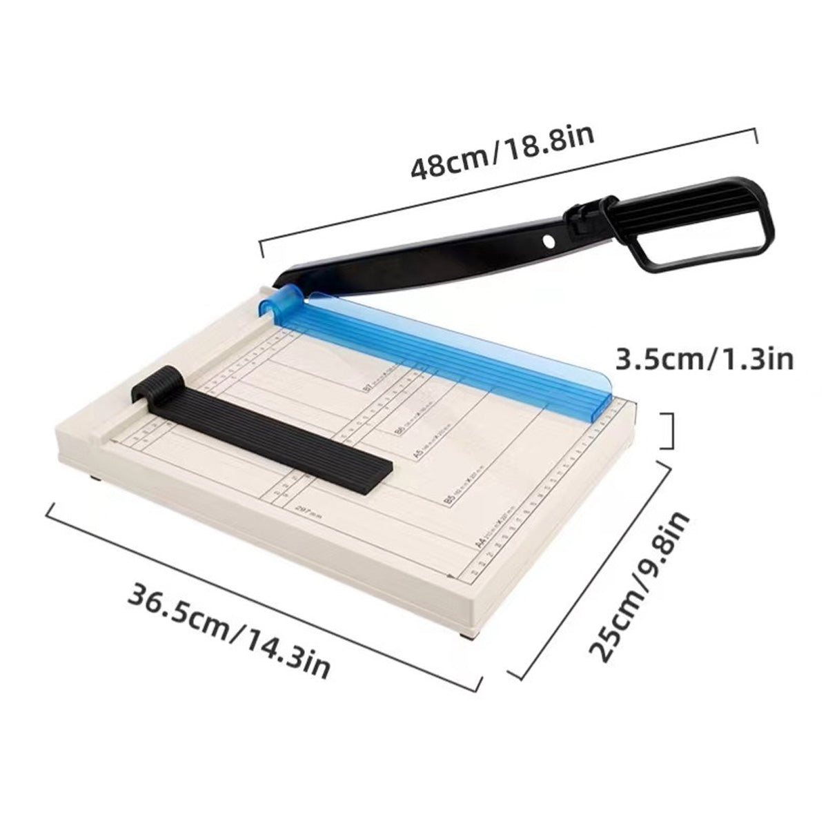 A4 Paper Cutter Guillotine with Non-Slip Base and Guide Grid