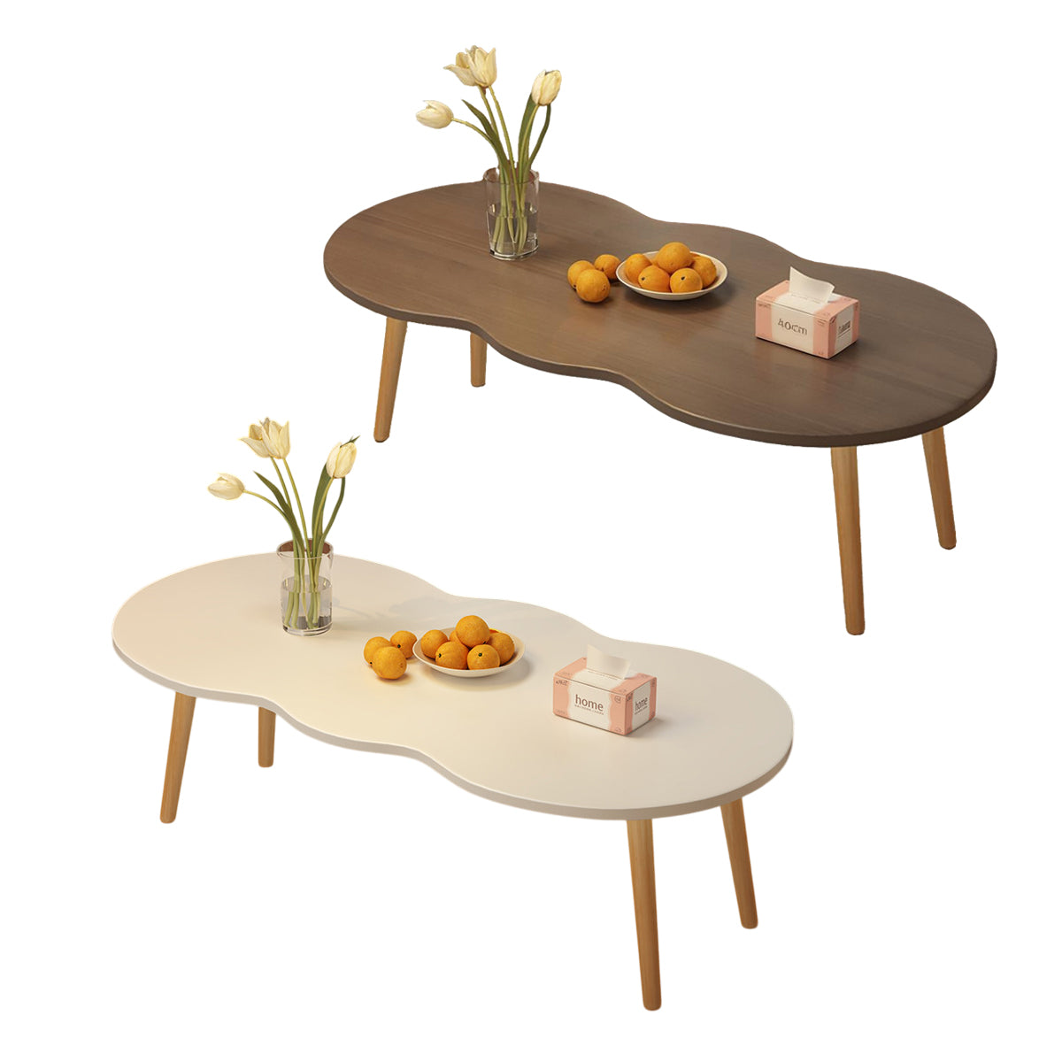 Minimalist Coffee Table with Rounded Corners