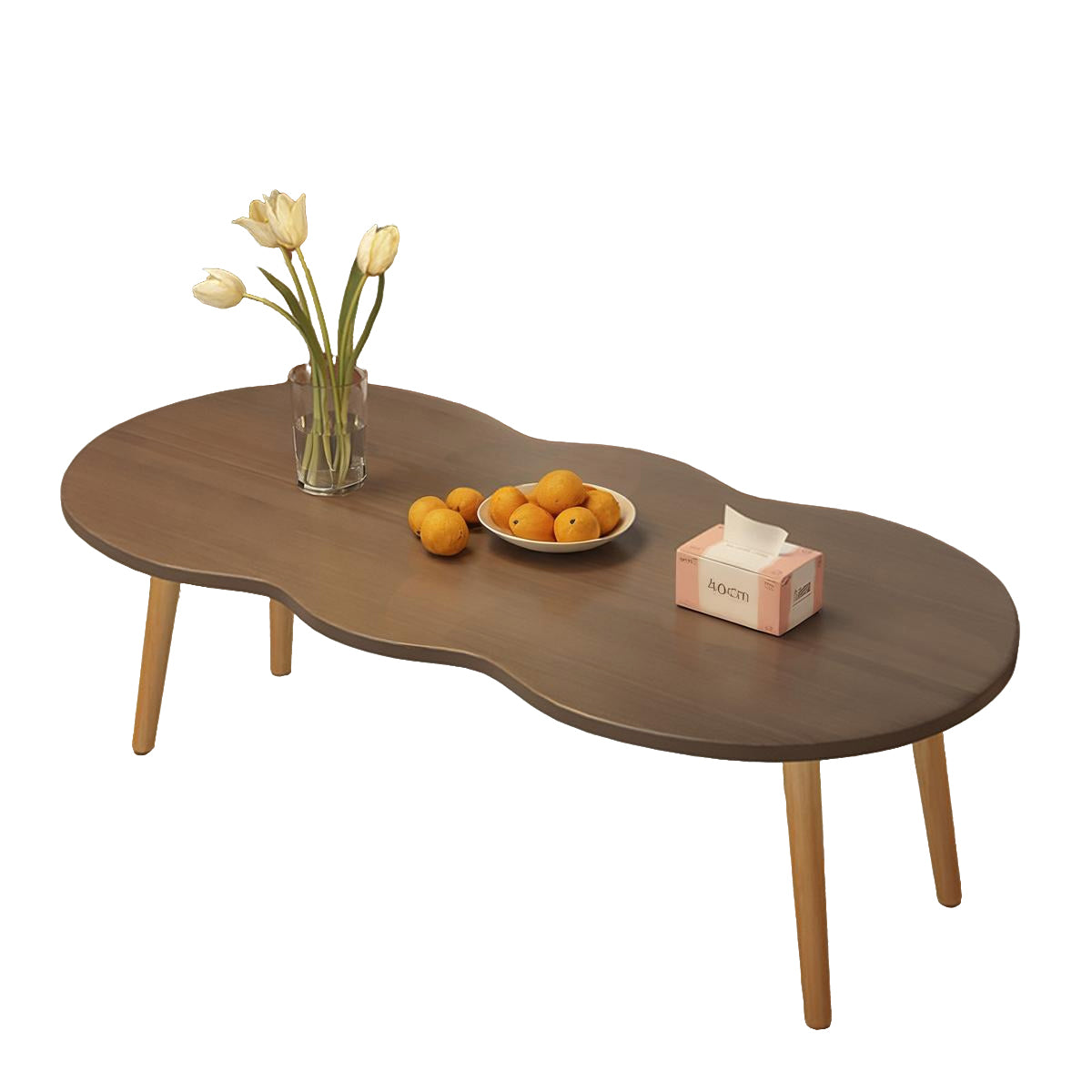 Minimalist Coffee Table with Rounded Corners