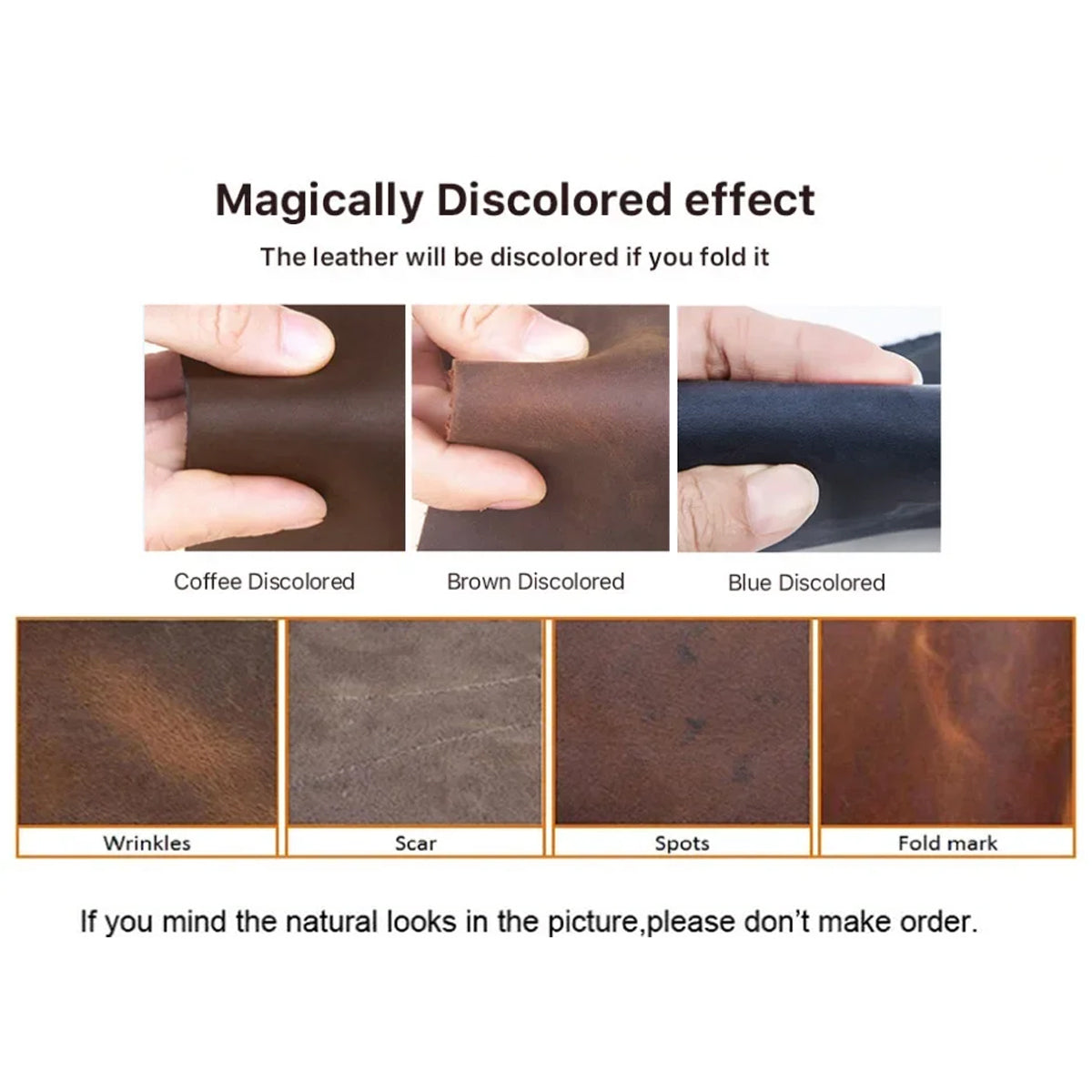 2 Pcs Leather Pencil Case Set, Genuine Cowhide, Coffee and Black