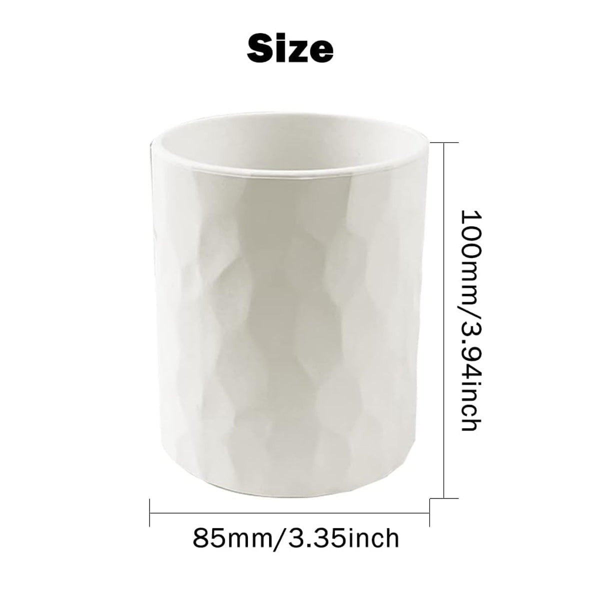 White Silicone Pen Holder Cylinder Non-Toxic Desk Organiser