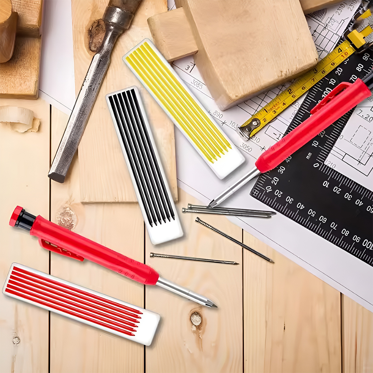 Mechanical Carpenter Pencil for Wood Metal Marking