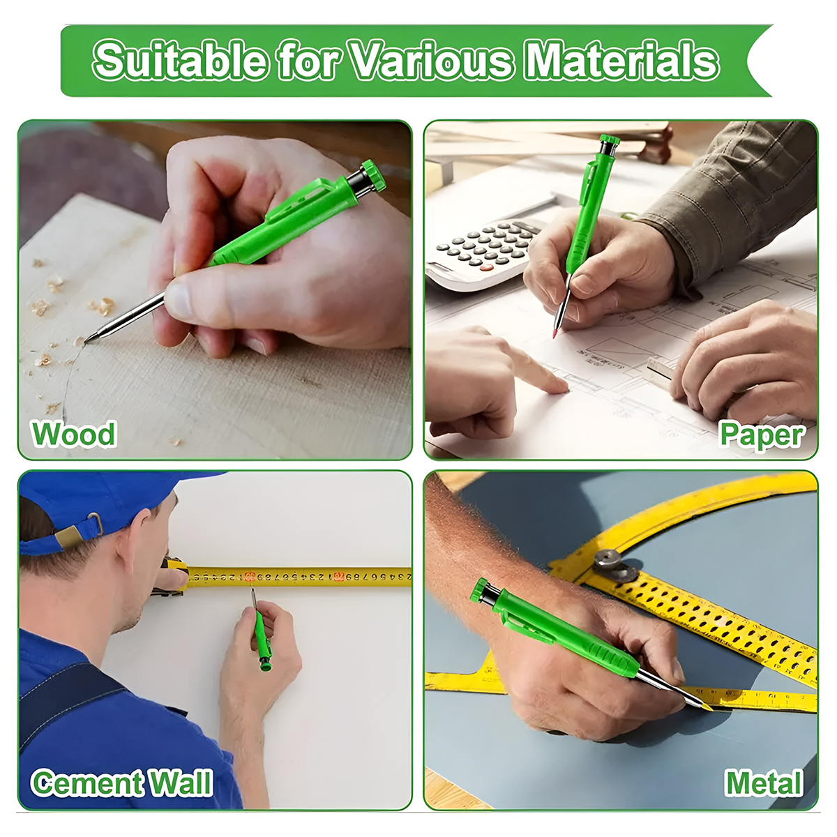 Mechanical Carpenter Pencil for Wood Metal Marking