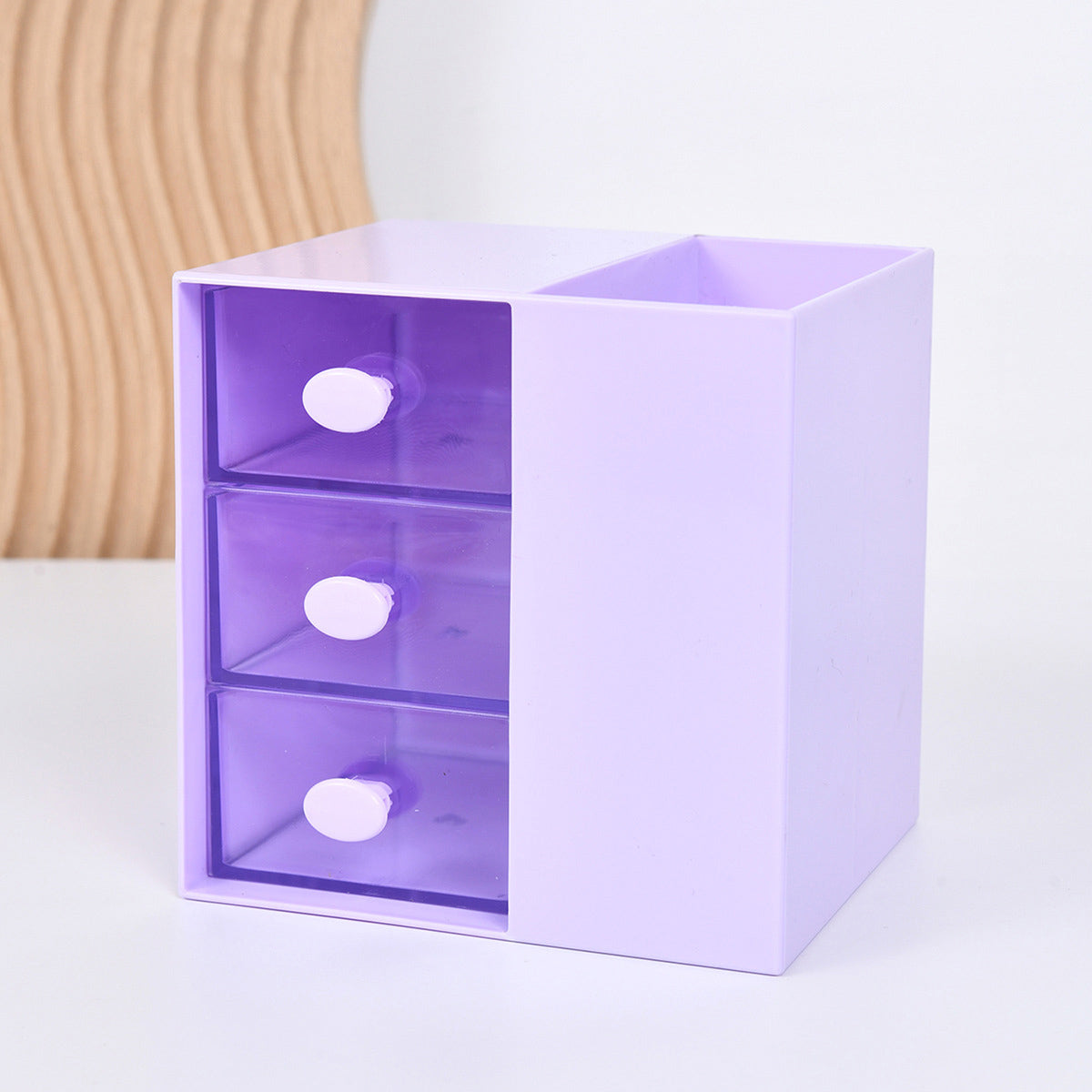 Pumping Pen Container Storage Box Cosmetic Organizer Plastic