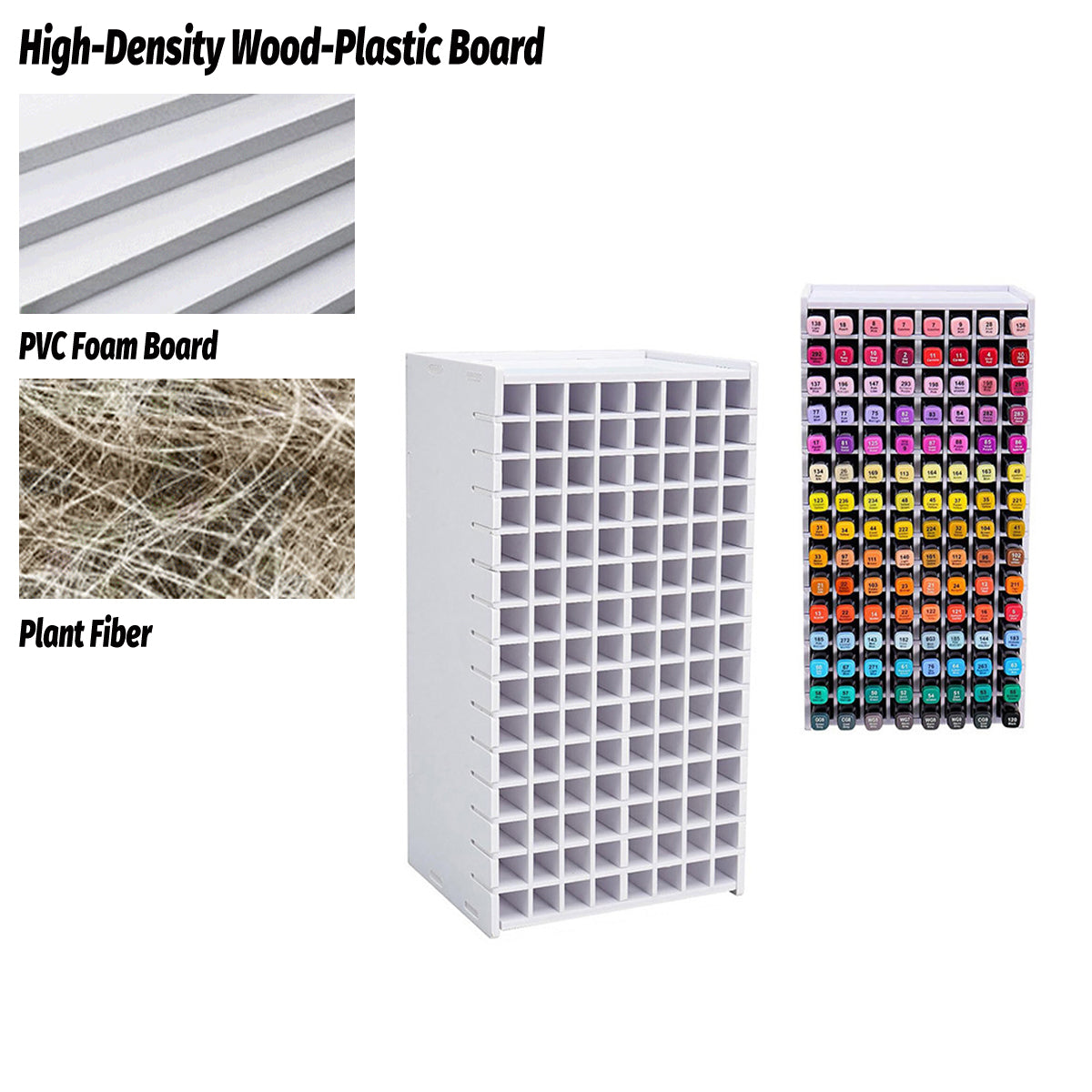 120 Grid Marker Storage Box for Pens Organizing