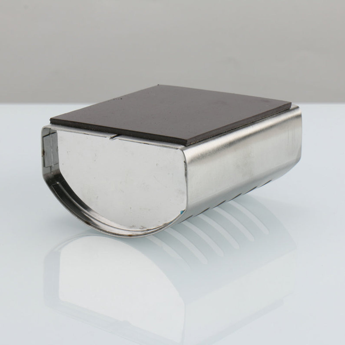 Stainless Steel Magnetic Pen Holder Slotted Design Silver