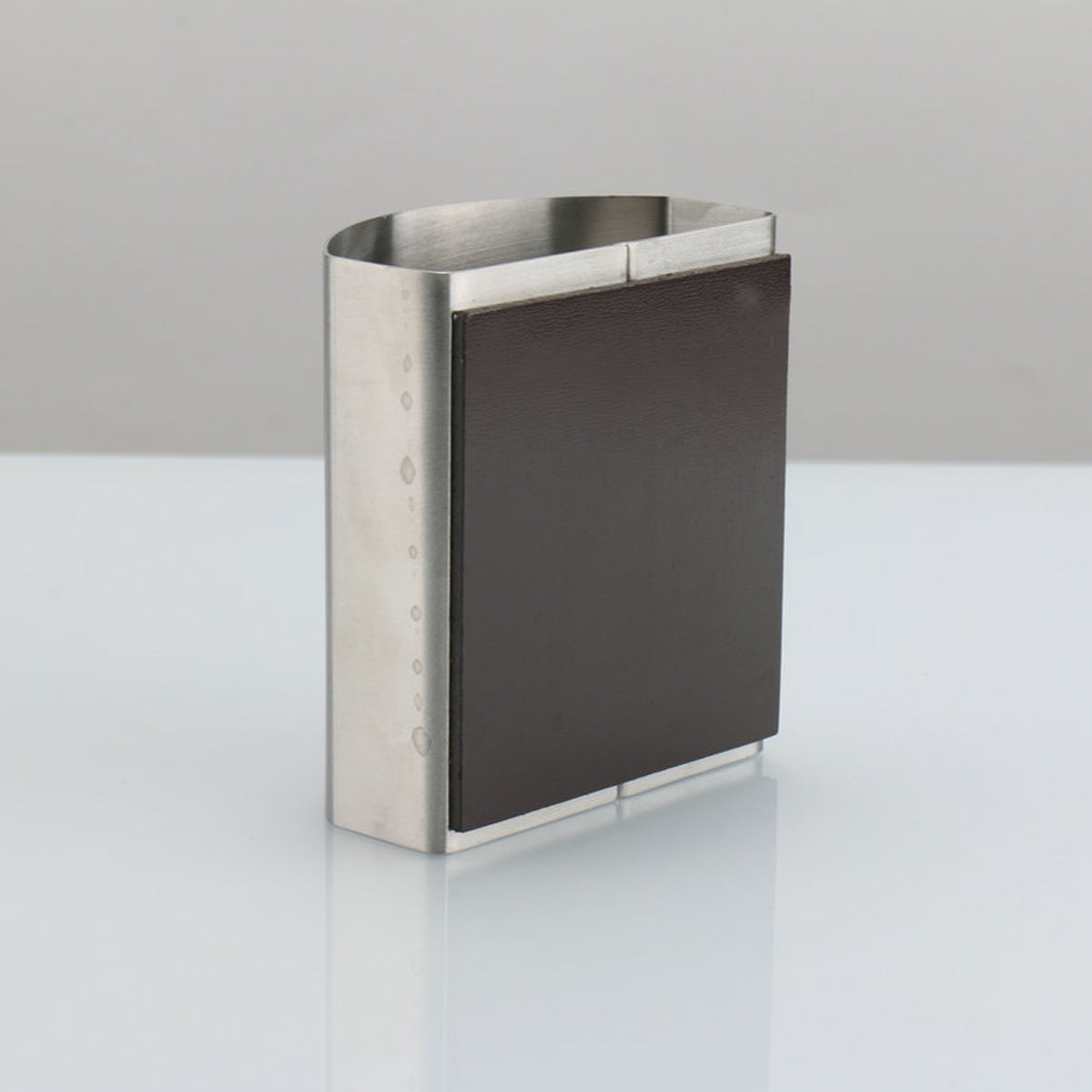 Stainless Steel Magnetic Pen Holder Slotted Design Silver