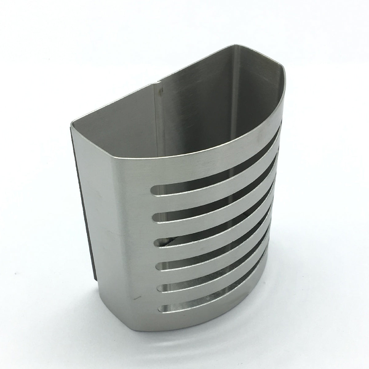 Stainless Steel Magnetic Pen Holder Slotted Design Silver