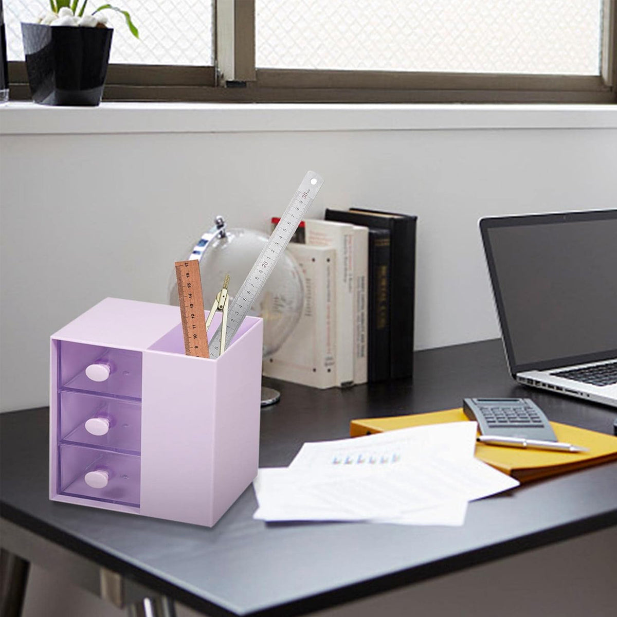 Pumping Pen Container Storage Box Cosmetic Organizer Plastic