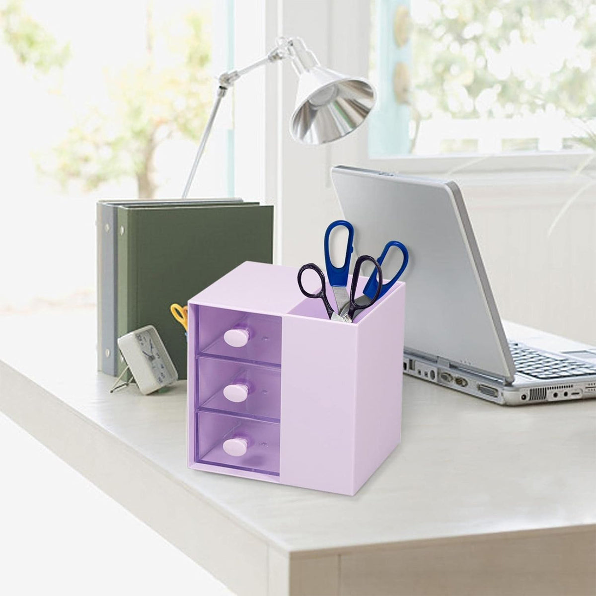 Pumping Pen Container Storage Box Cosmetic Organizer Plastic