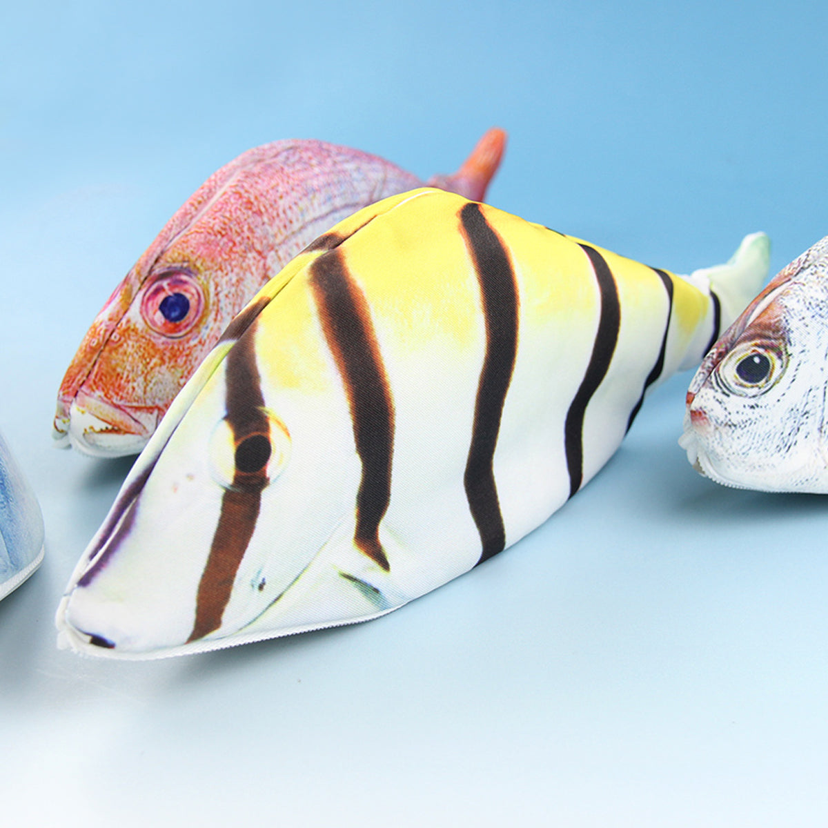 Creative Fish Pencil Case Large Capacity Waterproof Oxford Zip