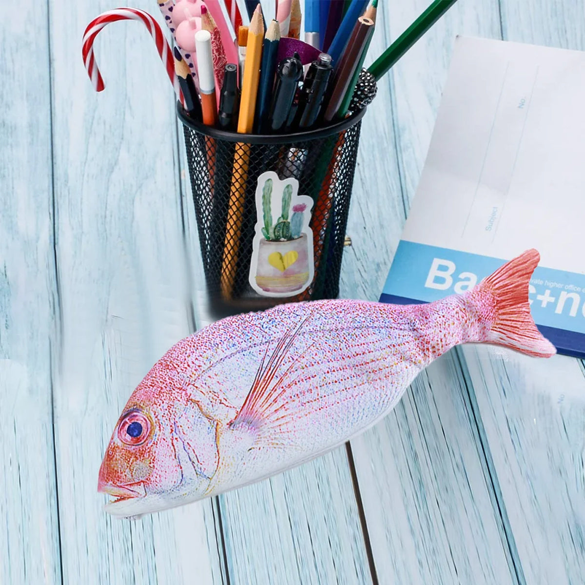 Creative Fish Pencil Case Large Capacity Waterproof Oxford Zip