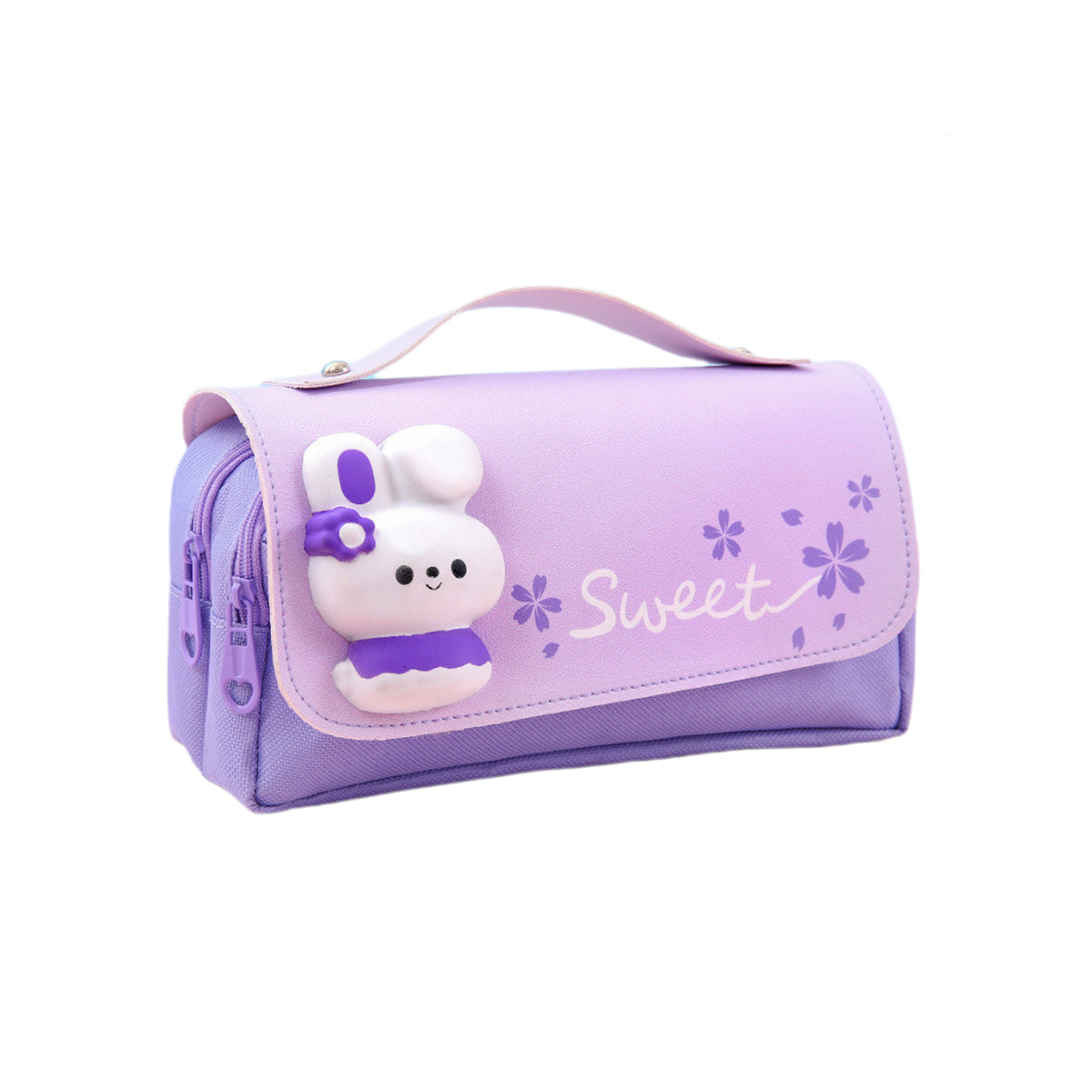 Pencil Case PU Oxford Cloth Stationery Bag with Zipper