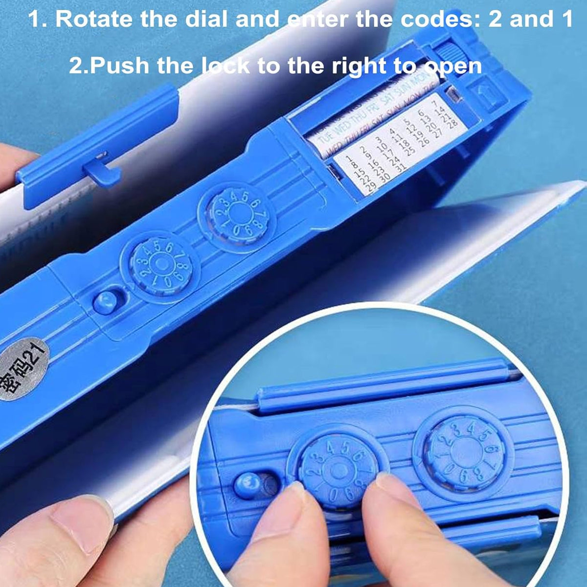 Astronaut Stationery Case PVC Blue with Zipper Compartments