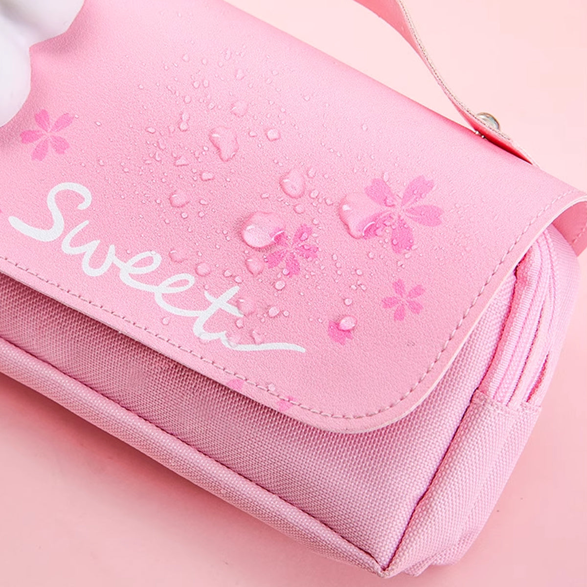 Pencil Case PU Oxford Cloth Stationery Bag with Zipper