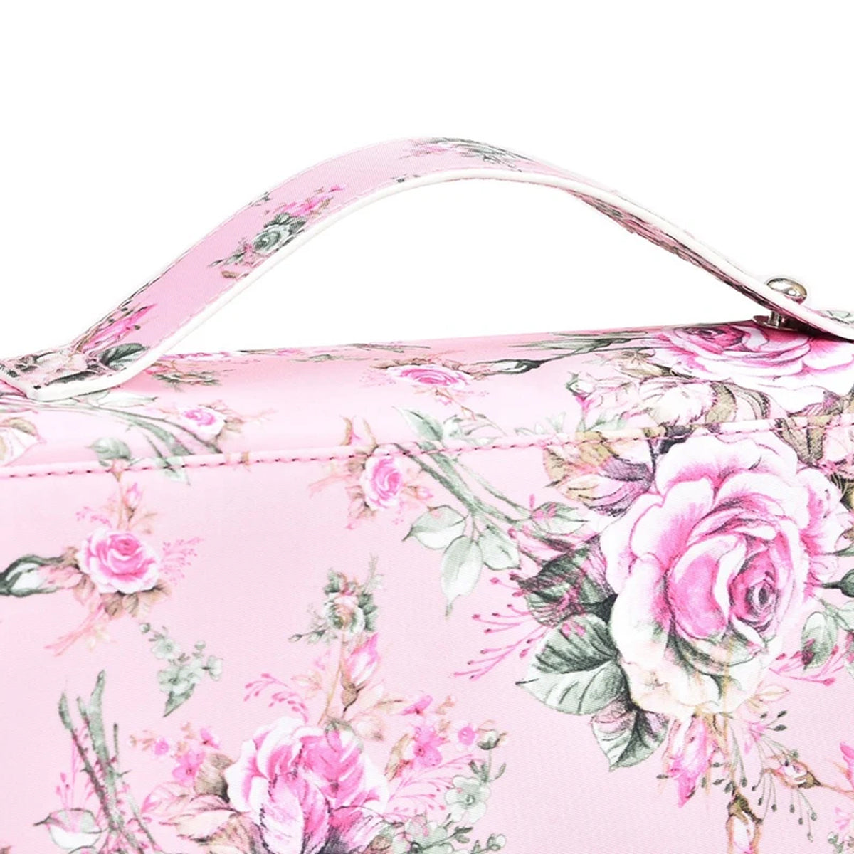 200-Slot Floral Pencil Case with Handle