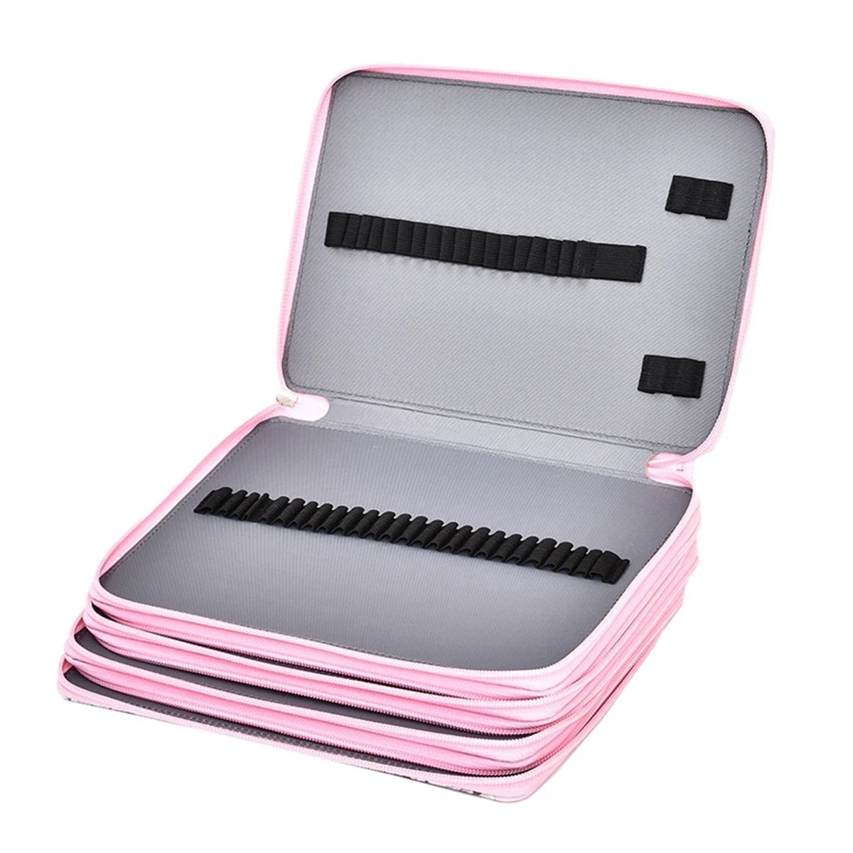 200-Slot Floral Pencil Case with Handle