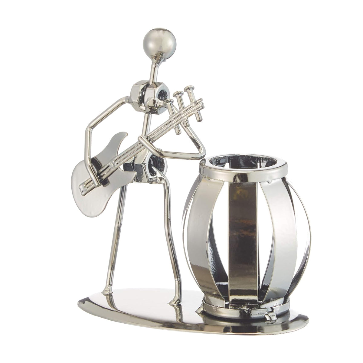 Pencil Holder Vintage Musical Design Iron Black Finish